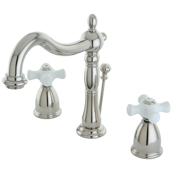 8" Widespread Bathroom Faucet, Polished Nickel